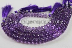 Amethyst Far Faceted Roundelle Beads